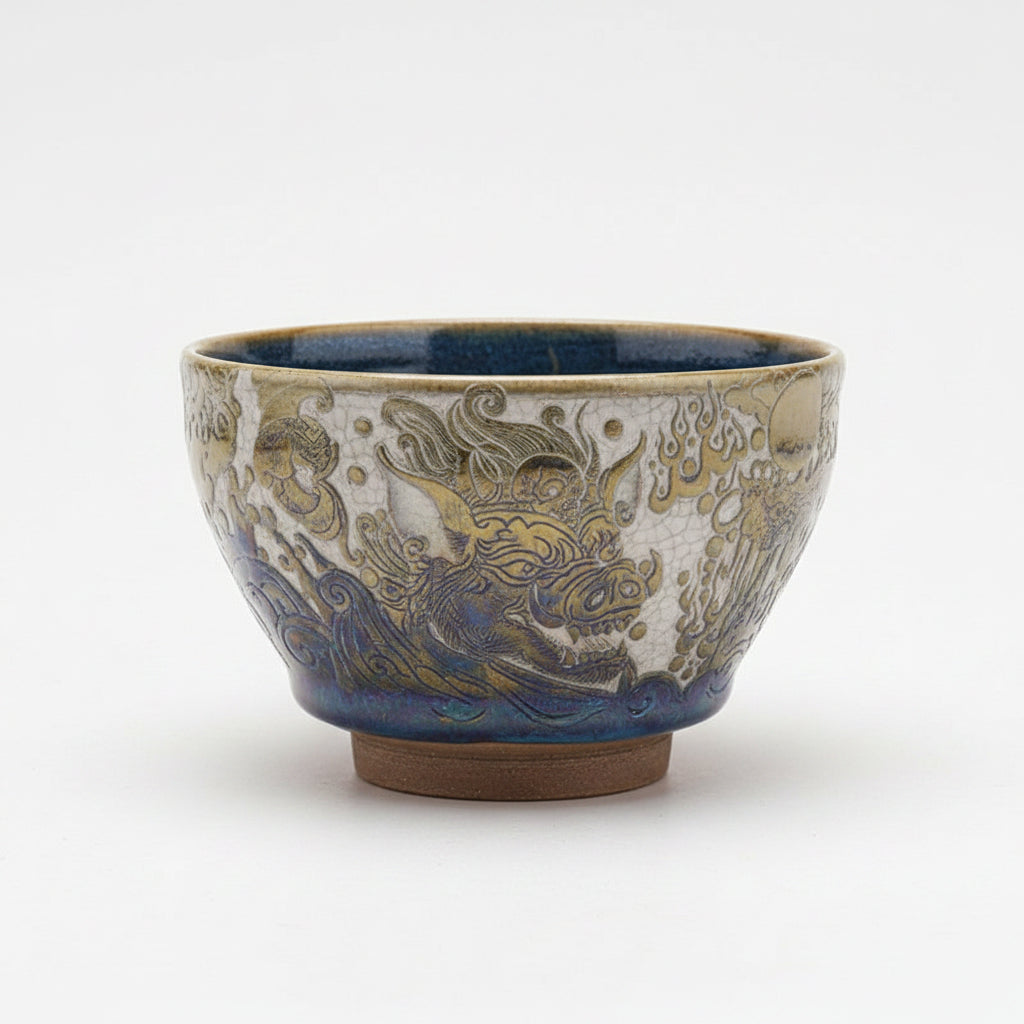 Qilin Porcelain Sculpture Decor Bowl
