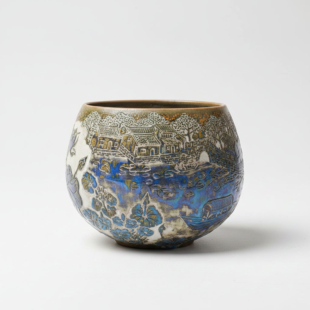Home Decorative Carved Porcelain Bowl