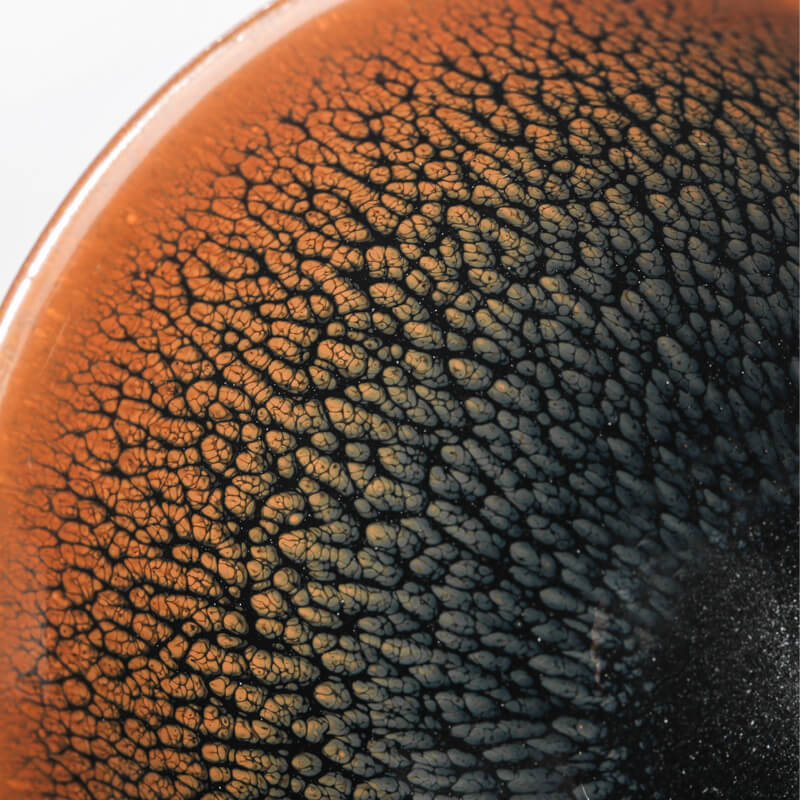 Partridge Tenmoku Glaze Jianzhan Ceramic Tea Cup