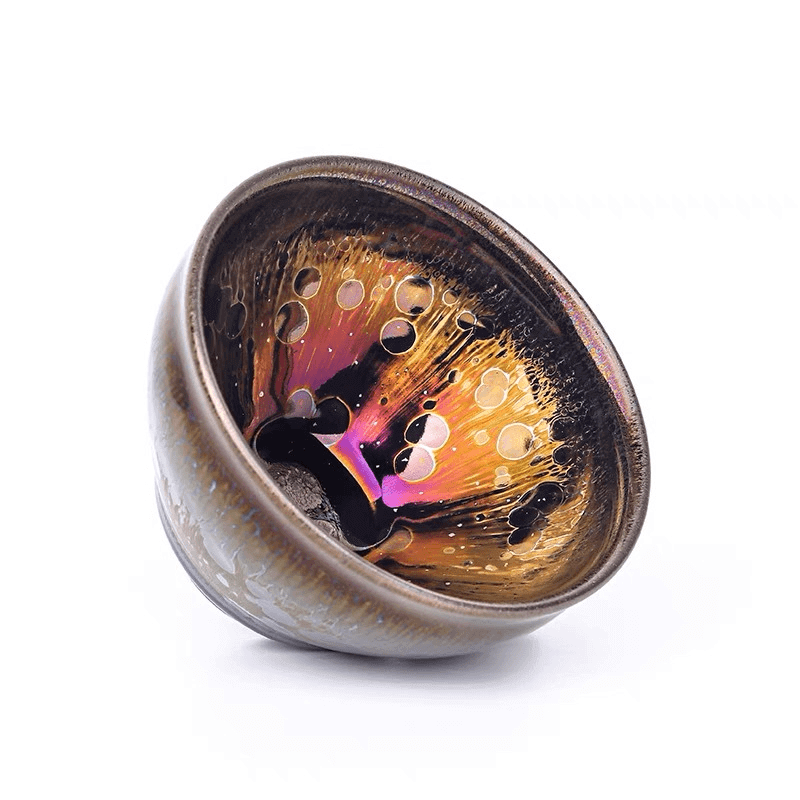 Yohen Tenmoku Jian Zhan Oil Spots Tea Cup